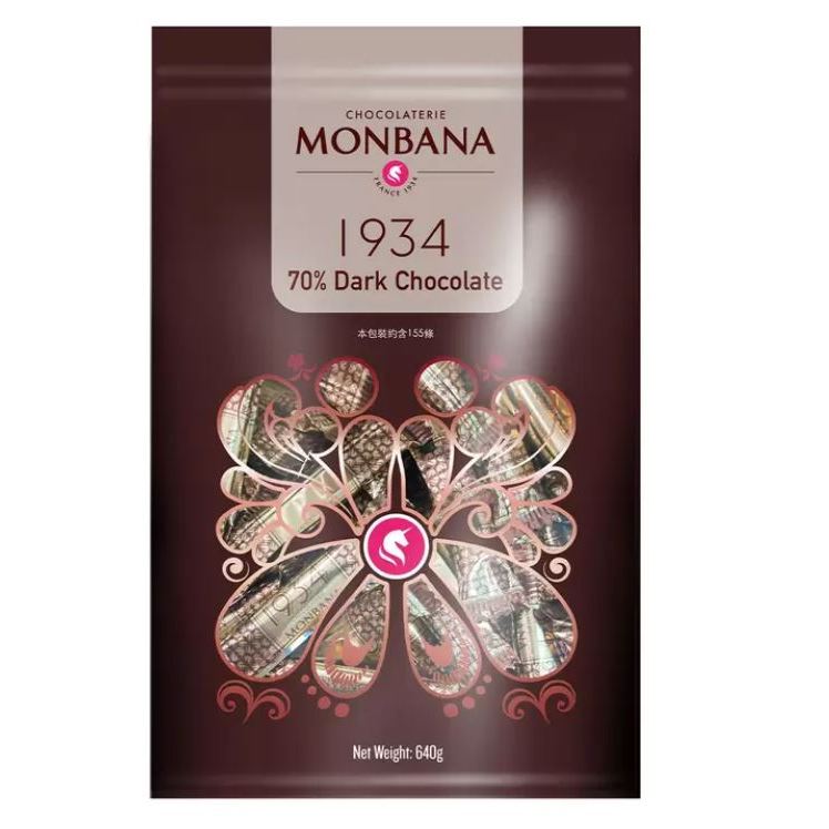 Monbana 1934 70%迦納黑巧克力條 640公克 / 好市多代購