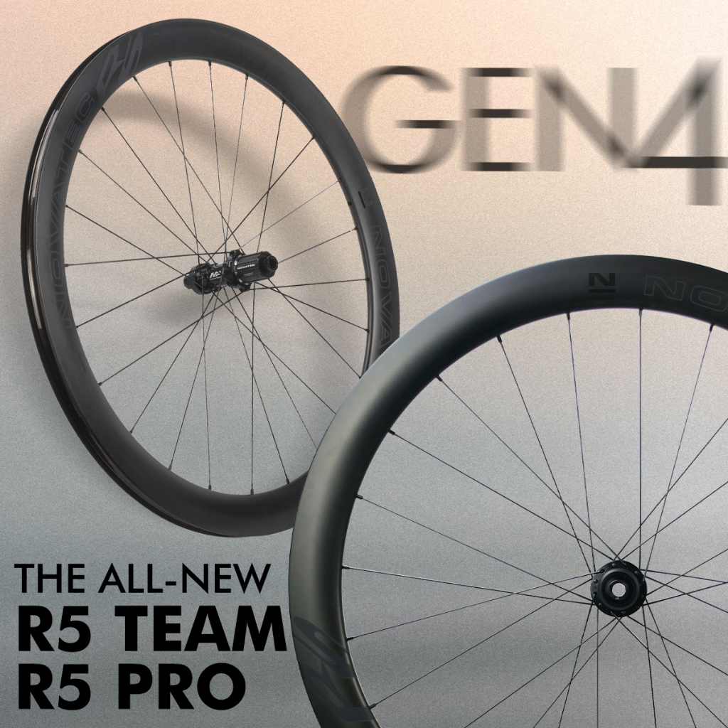 NOVATEC 第四代R5 碳纖維公路車碟煞輪組R5 TEAM Gen4/R5 PRO Gen4(免運)