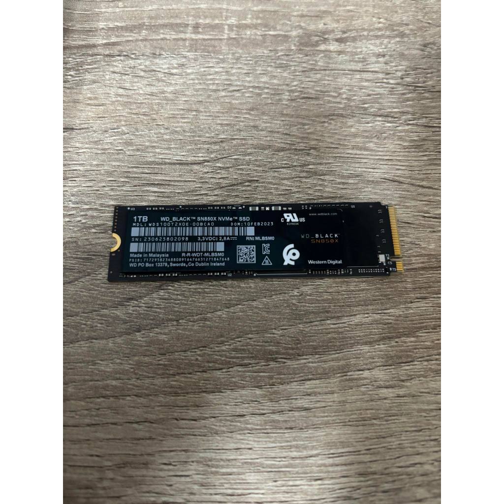 【WD威騰】黑標 SN850X 1TB NVMe M.2 SSD 固態硬碟 WD Black 二手品保固內 $1500