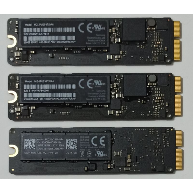 ［現貨］二手蘋果原廠m.2 SSD 256g A1398 A1502，單支價格為1390元