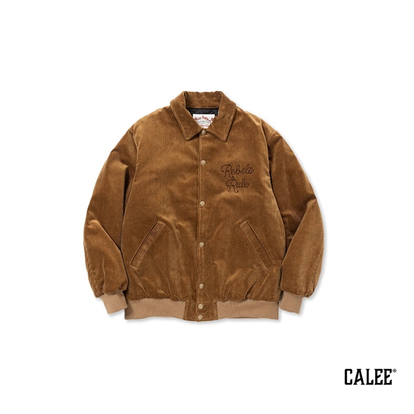 GOODFORIT / 日本Calee Embroidery Corduroy Award Jacket燈芯絨棒球外套