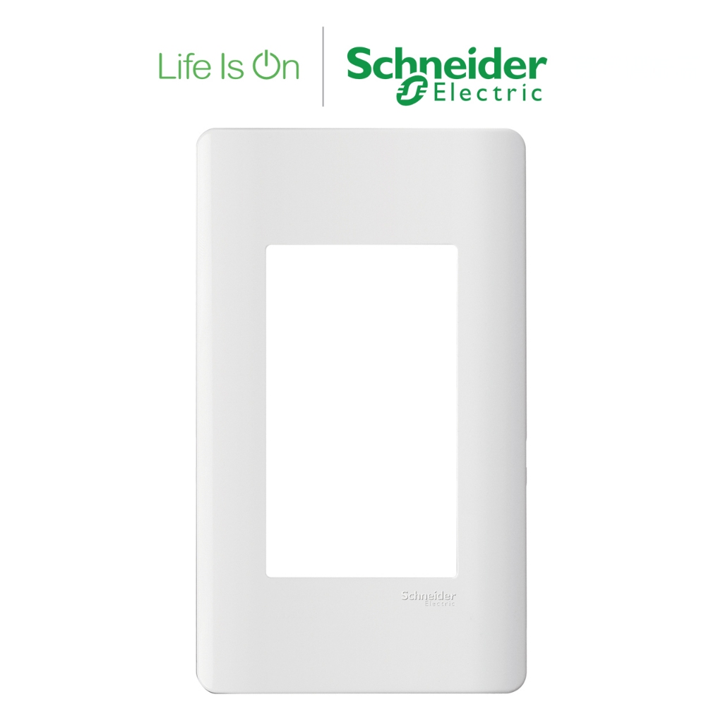 【Schneider Electric施耐德】ZENcelo系列 經典白 3模組安裝架與蓋板(單連)直式
