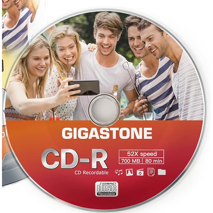 Gigastone CD-R 52x 單片裝 CD 燒錄 一次性燒錄 700MB 容量 水藍CD-R 52倍速 空白光碟