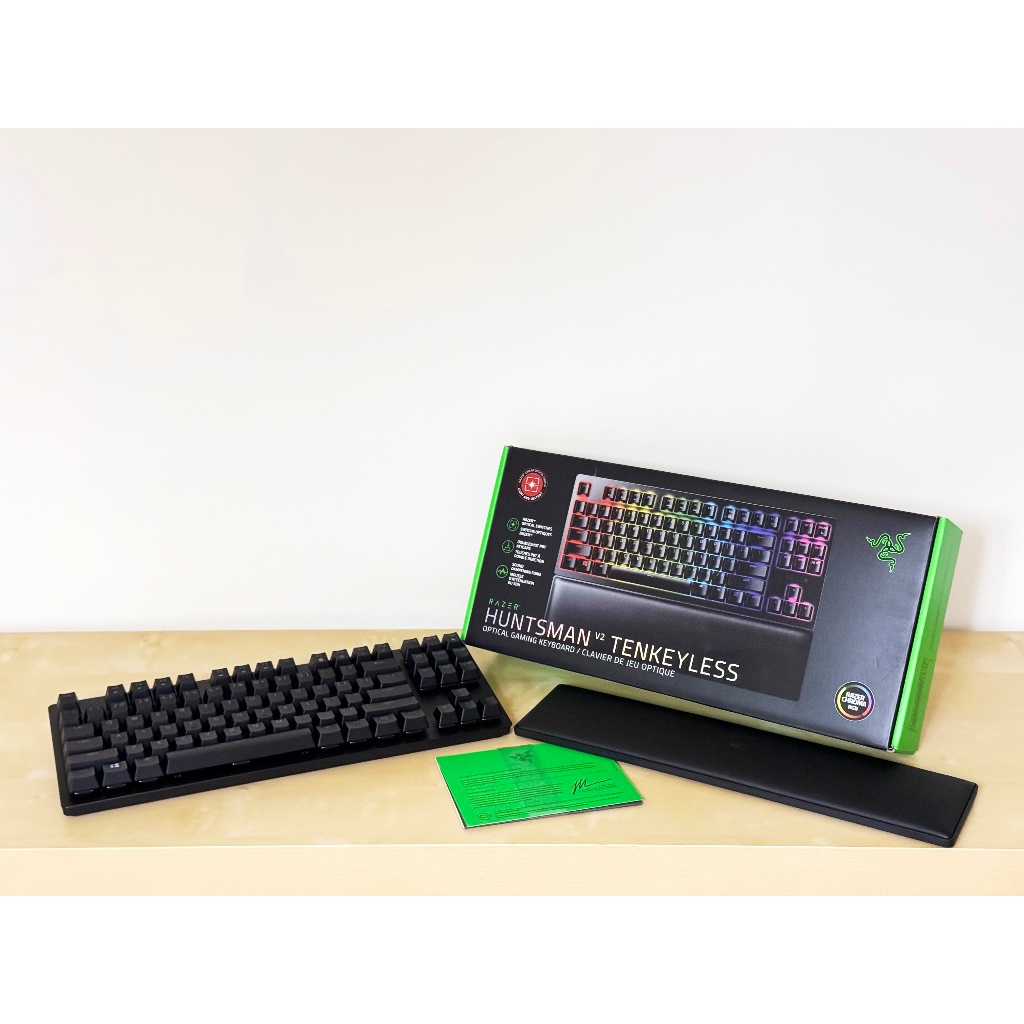 【二手出清】Razer 雷蛇 Huntsman V2 TKL 獵魂光蛛 光軸機械式電競鍵盤-紅軸 英文鍵帽(95成新)