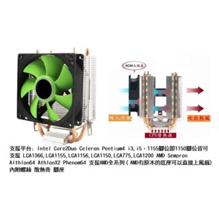 全新 塔扇 超強CPU散熱器 塔式風扇 雙銅導管 AMD/INTEL多平臺適用