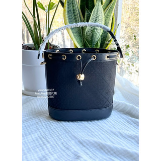 TORY BURCH/TB monogram 水桶包 緹花水桶包 束口包 手提包 斜背包 側背包