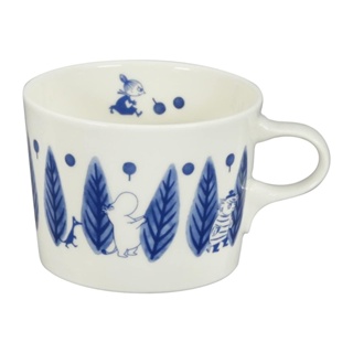 日本山加 YAMAKA 日本製 Moomin 藍色花卉系列 陶瓷馬克杯 嚕嚕米 葉子 SJ12672