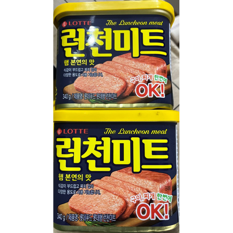 韓國 Lotte 午餐肉 罐頭 午餐肉 餐肉340g