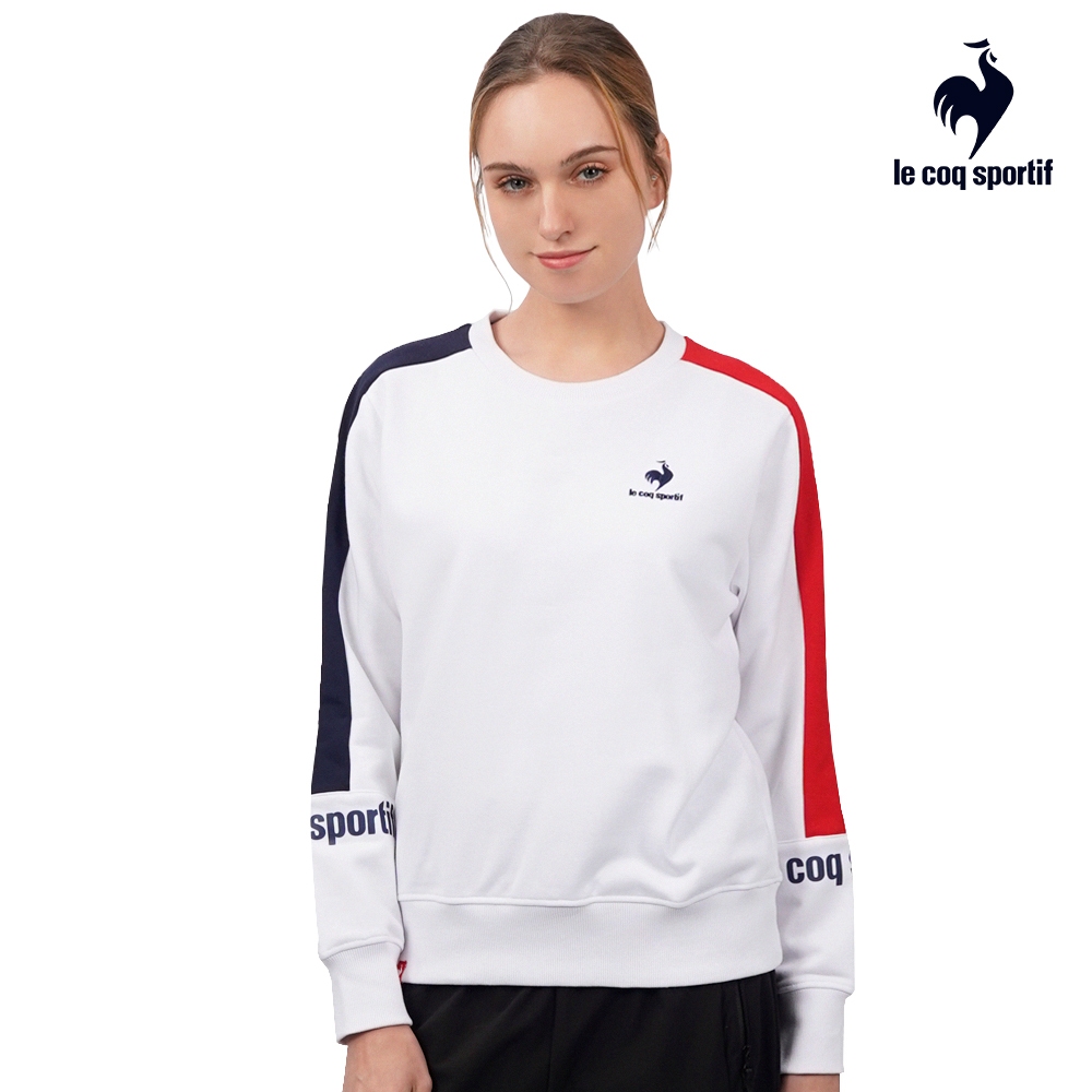 【LE COQ SPORTIF 法國公雞】潮流生活圓領T恤-男女款-白色-LOS23823