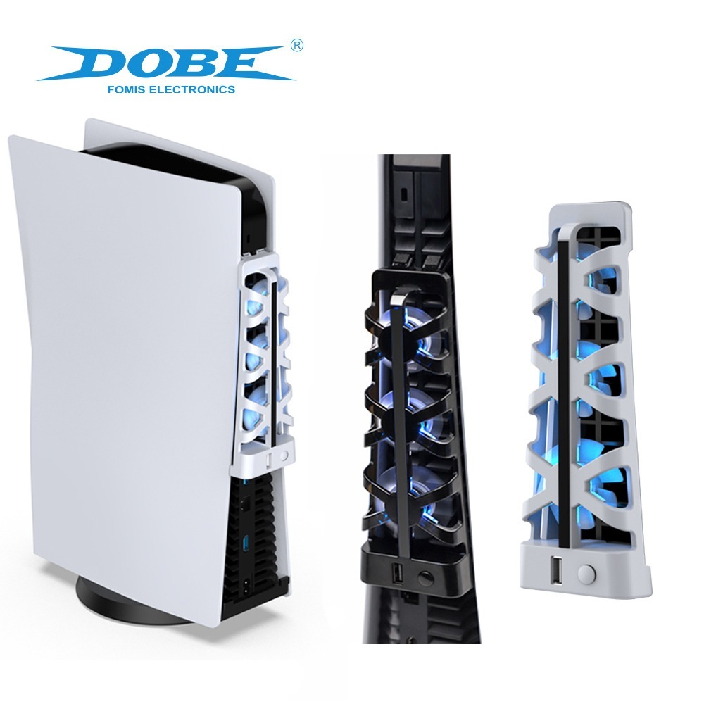 【電玩屋】DOBE PS5藍光散熱風扇 高速散熱風扇 光碟版冷卻風扇 有效降溫 數位版 主機散熱 靜音風扇