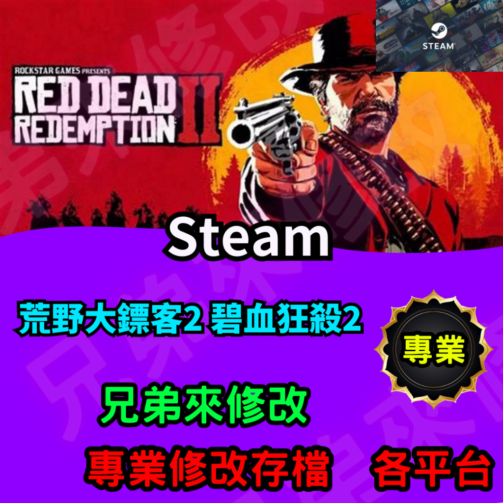 🌈兄弟來修改🌈PC Steam  荒野大鏢客2 碧血狂殺2 存檔修改 初始 死神之眼 MAX 服裝 全解鎖