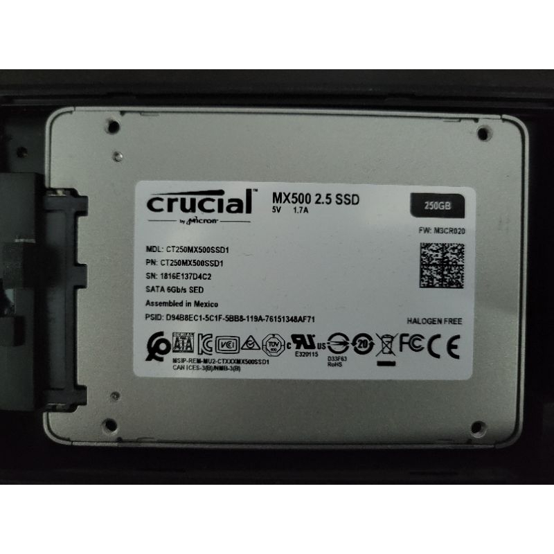 SSD美光 MX500 (250G)過保