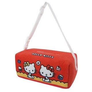 車資樂㊣汽車用品【PKTD018R-03】Hello Kitty 可愛物語面紙盒套袋(可吊掛車內頭枕)