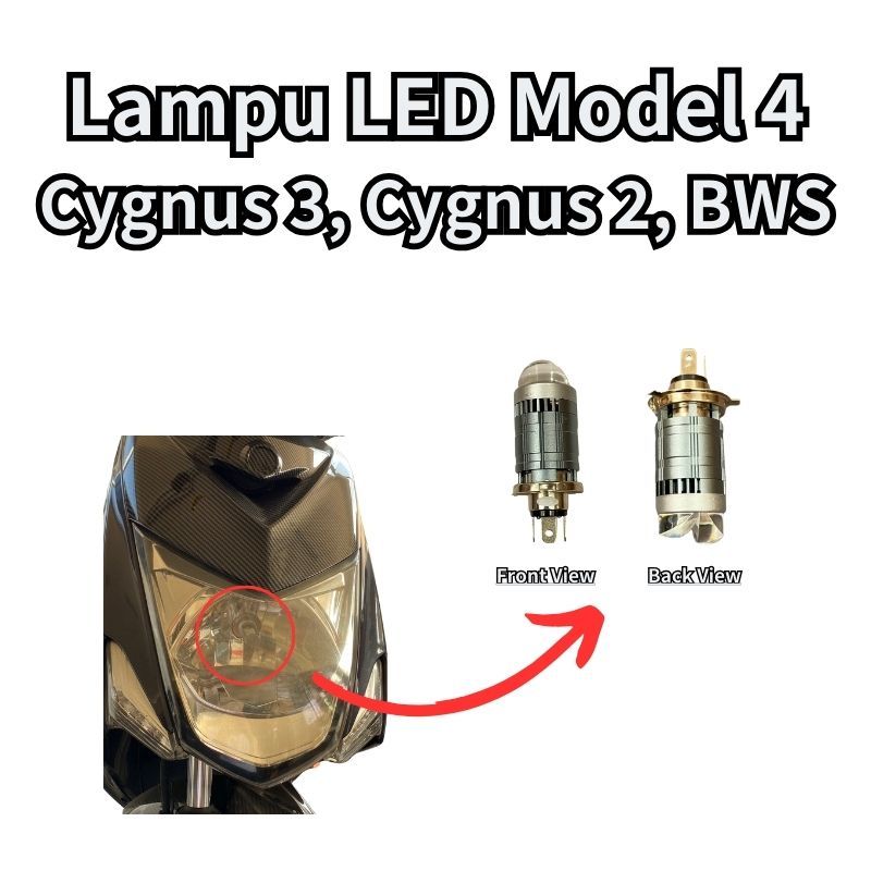 Lampu LED motor yamaha cygnus 2 3 4 BWSX model 4