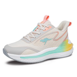 【KangaROOS 美國袋鼠鞋】女 RUN DASH 極光跑鞋 機能跑鞋 (米黃綠-KW41191)