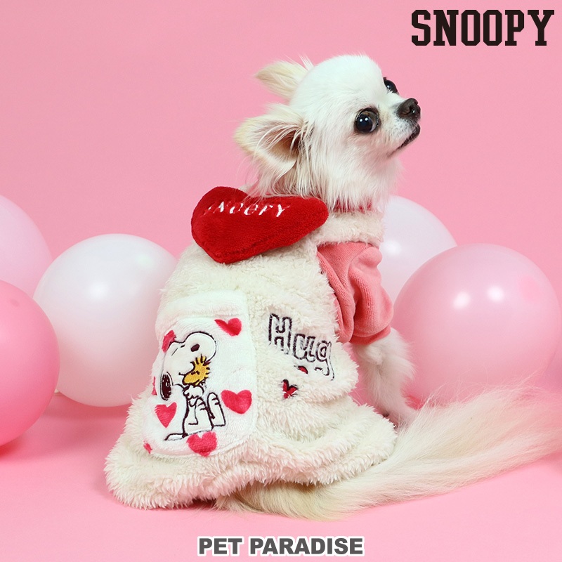 【PET PARADISE】史奴比愛心刷毛吊帶連身褲 (3S/DSS/SS/DS)｜SNOOPY 2023新款