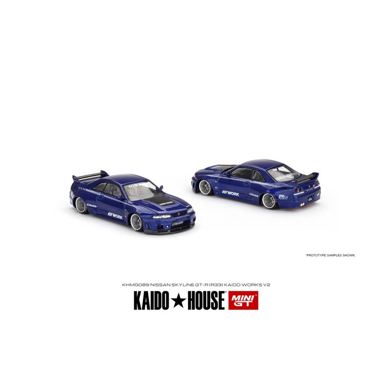Mini Gt x Kaido house Skyline GT-R GTR R33 藍色 1:64 模型車 模型