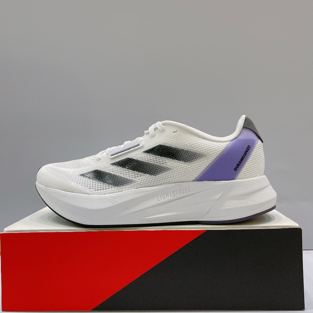adidas DURAMO SPEED W 女生 白紫色 緩震 輕量 運動鞋 慢跑鞋 IE9688