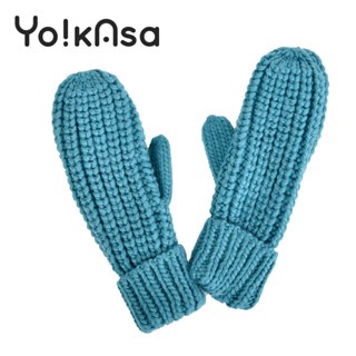【Yo!kAsa】極度保暖 針織時尚毛線手套(9色任選)(台灣24h出貨)