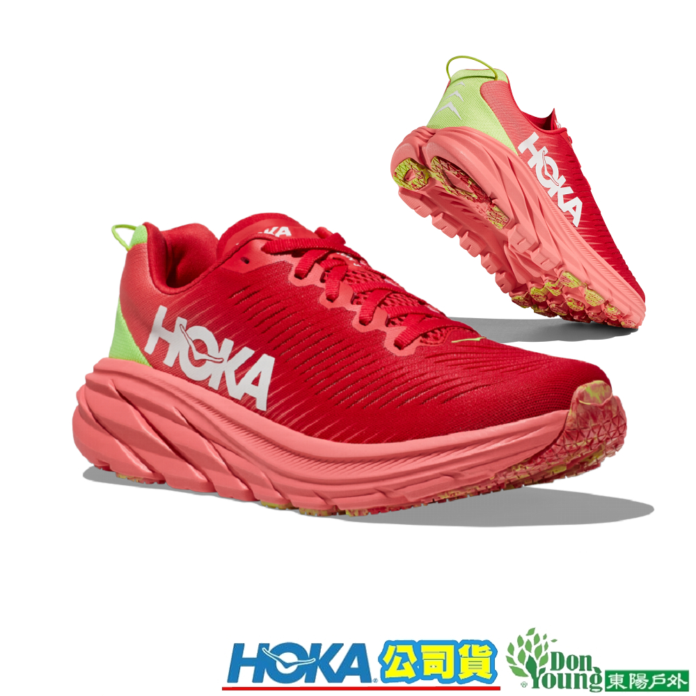 【HOKA 】女款Rincon 3 超輕量路跑鞋 櫻桃紅/珊瑚紅 1119396CRSCR