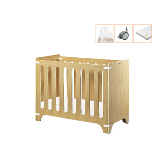 【BENDi】多功能原木50*100cm優惠組ONE小嬰兒床(2色可選/床板6段可調/可併大床/書桌/遊戲床)小空間適用