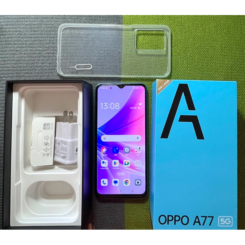 OPPO A77 5G 64G 無傷 藍 6.5吋 歐珀 歐普 雙卡雙待 指紋辨識 臉部辨識 面交 貨到付款 二手機回收
