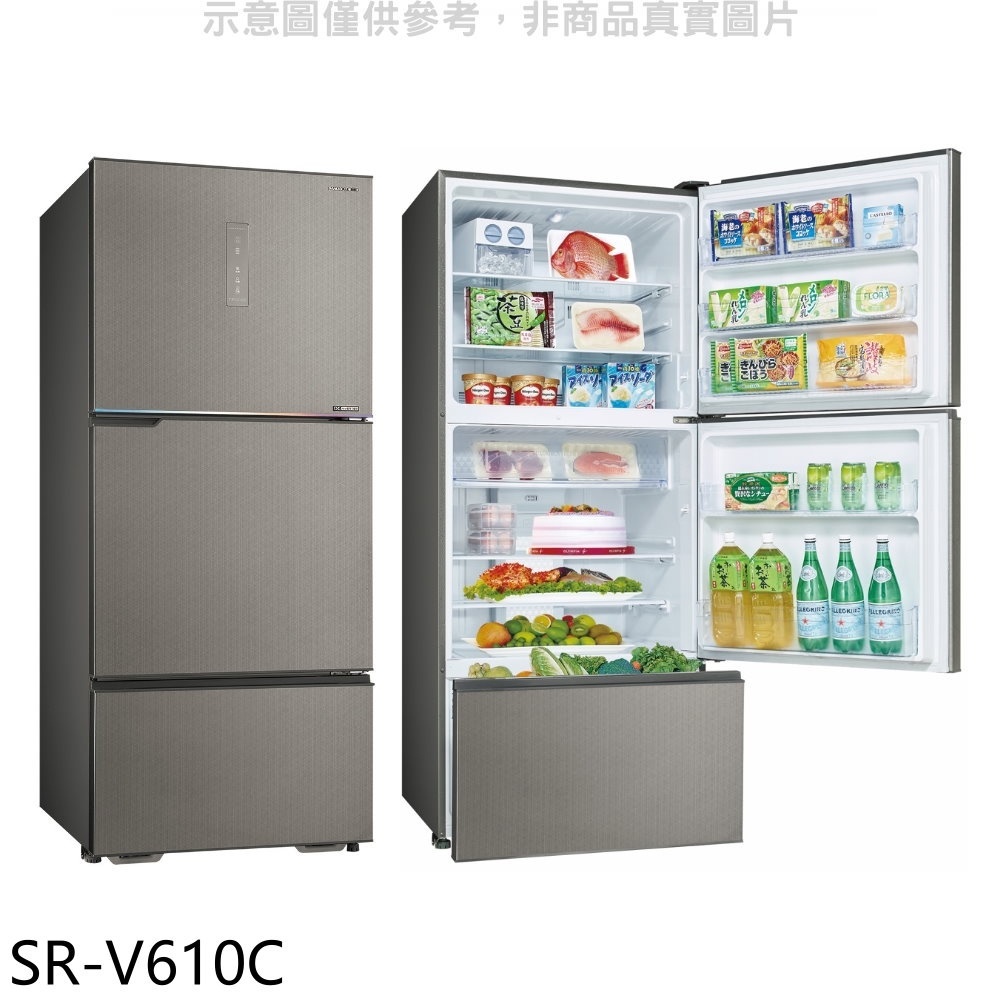 SANLUX台灣三洋【SR-V610C】606公升三門變頻冰箱(含標準安裝). 歡迎議價