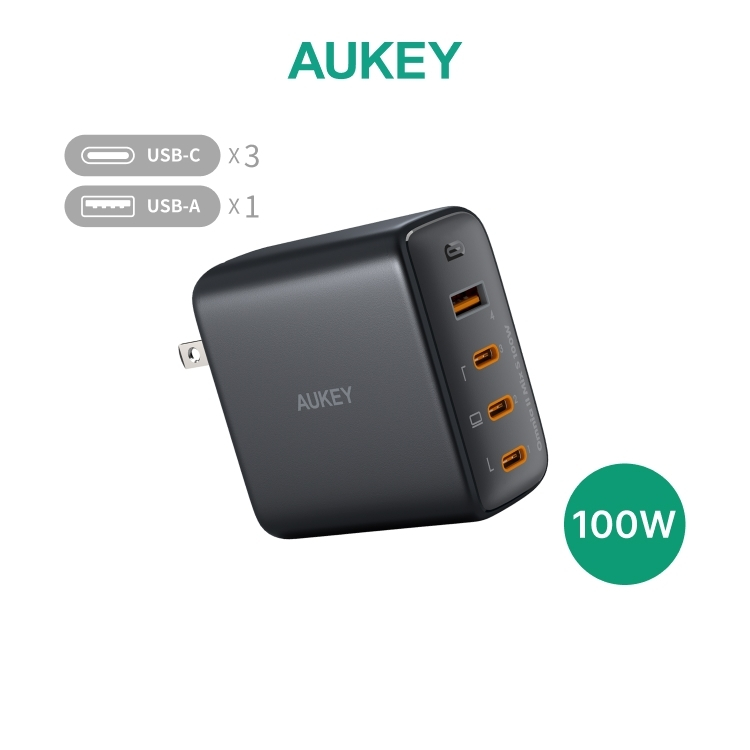 AUKEY Omnia II Mix S 100W（PA-B7S）Type-C 氮化鎵 PD快充充電器