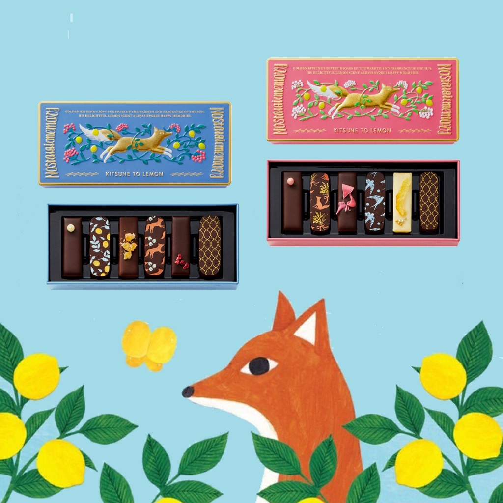 【現貨在台✖️快速出貨】日本 MOROZOFF 狐狸與檸檬 巧克力藍鐵盒 6入