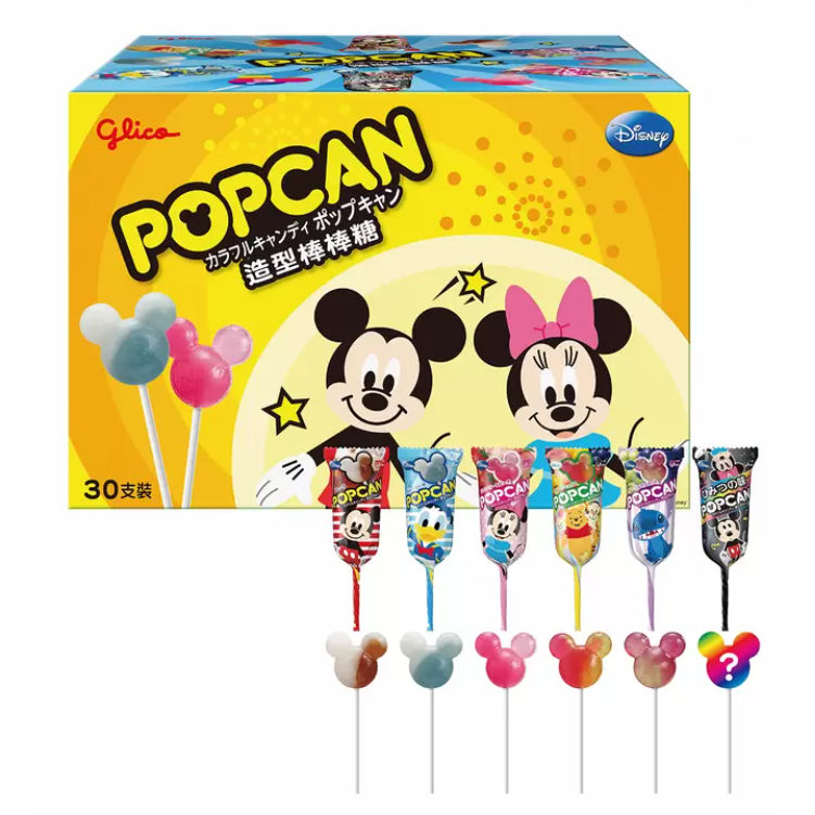 COSTCO代購 好市多 格力高 POPCAN 造型棒棒糖 9公克 Glico Lollipop 迪士尼 棒棒糖 米奇