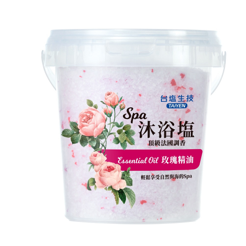 【台鹽TAIYEN】玫瑰SPA沐浴鹽(900g/桶)