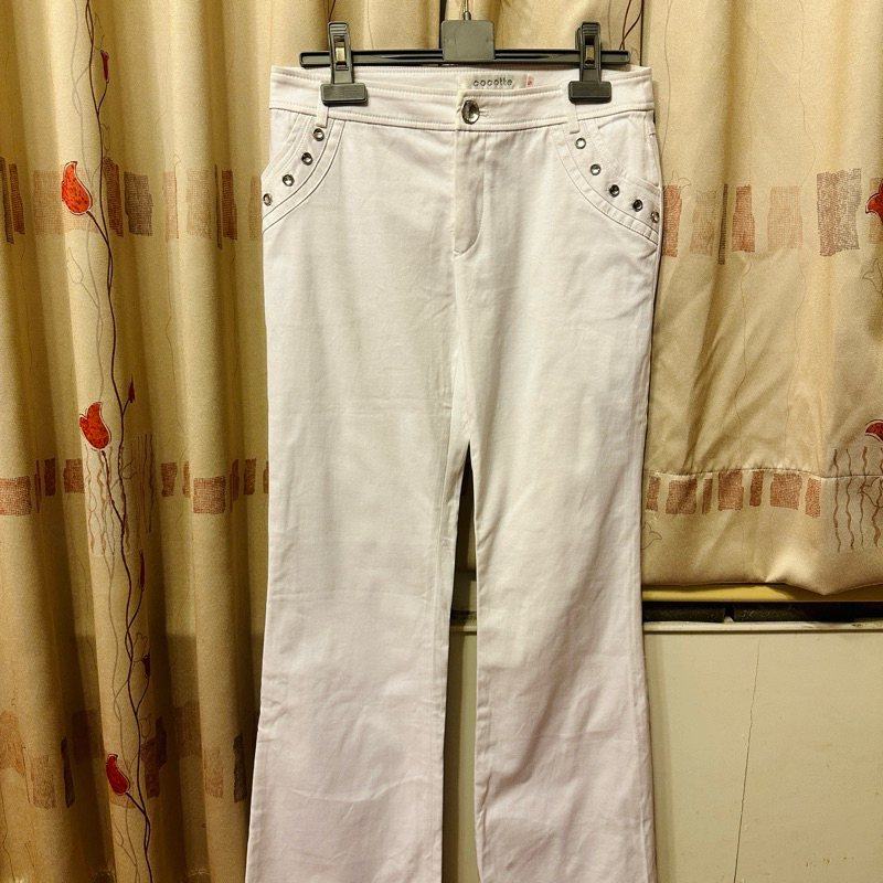 cocotte 專櫃 白色棉料長褲全新S號。