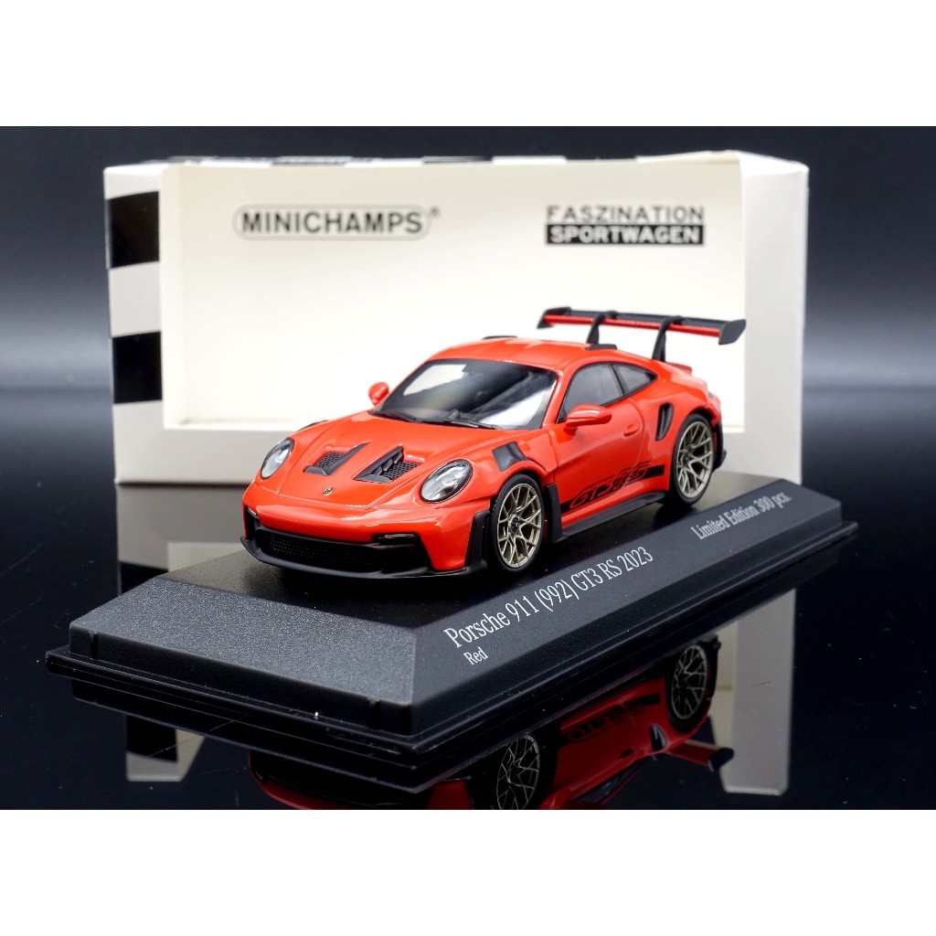【M.A.S.H】現貨特價  Minichamps 1/43 Porsche 992 GT3 RS 2023 橘紅 銀輪