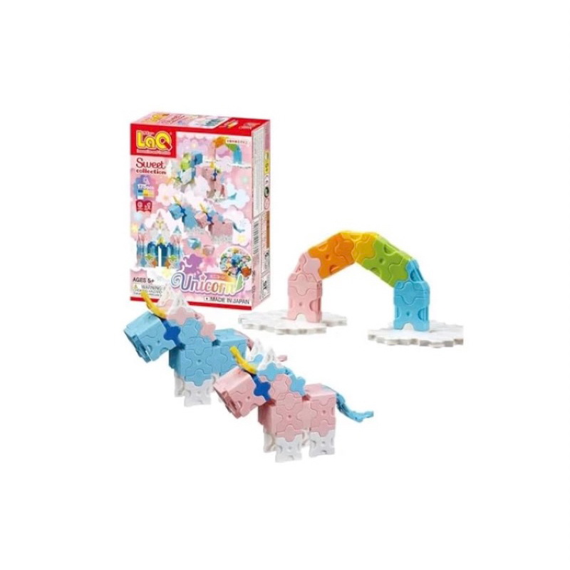 日本🇯🇵LAQ立體拼接組合積木 6🈴️1 獨角獸 彩虹 城堡 兒童 益智 玩具 日本製 甜蜜系列 unicorn