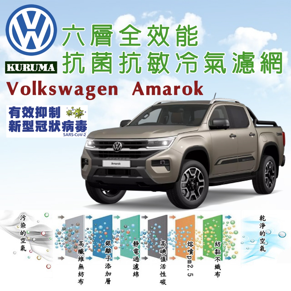 軍規等級 VW 福斯 AMAROK MK2 全效能 抑制病毒 抗菌抗敏 冷氣濾網 空調濾網