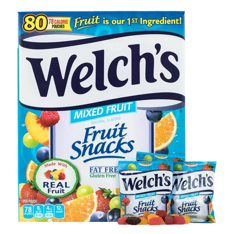 好市多代購 Welch's 果汁軟糖 25公克 X 80入(下單請先詢問後購買)