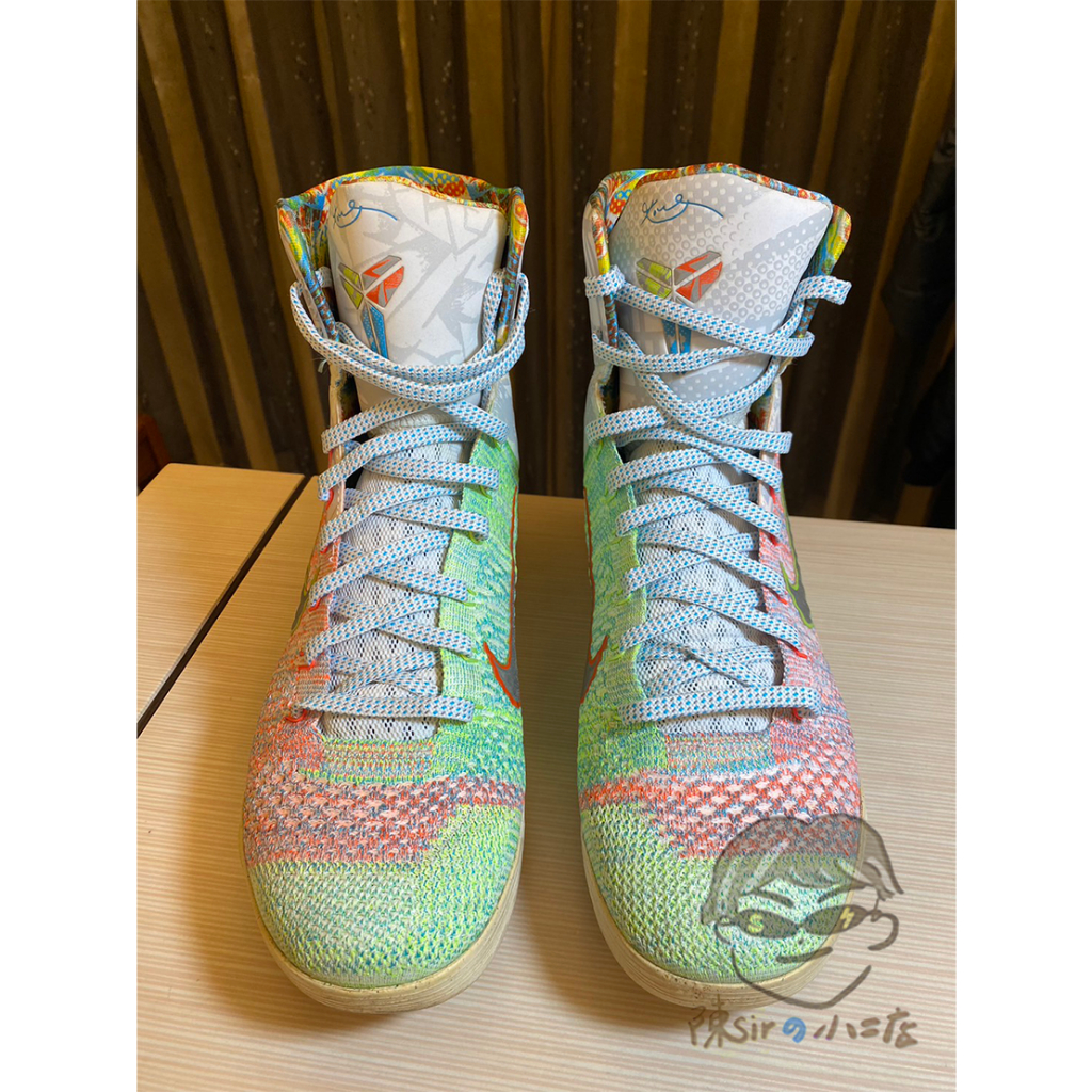 【二手】Kobe 9 Elite Premium 'What The Kobe' 彩虹鴛鴦