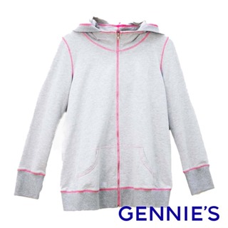 【Gennies 奇妮】010系列-長袖連帽孕婦哺乳兩用外套(T3401)孕婦裝 哺乳衣 孕婦裝 孕婦洋裝 長袖 外套