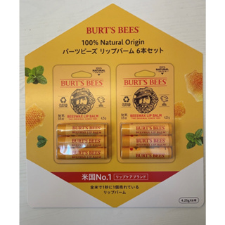 Burt's Bees小蜜蜂爺爺 伯特 日本好市多代購 蜂蠟護唇膏6入組 正品保證