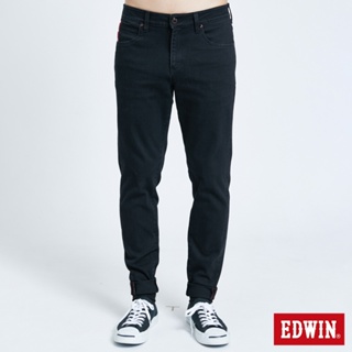 EDWIN EDGE 紅線緄皮丹寧錐形牛仔褲(黑色)-男款