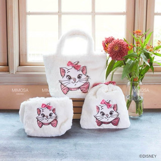 【預購】Maison de FLEUR 瑪麗貓刺繡毛絨絨化妝包/手提包 原單