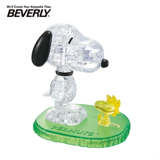 【現貨】BEVERLY 史努比與糊塗塌客 立體水晶拼圖 37片 3D拼圖 水晶拼圖 公仔 模型 Snoopy 日本正版