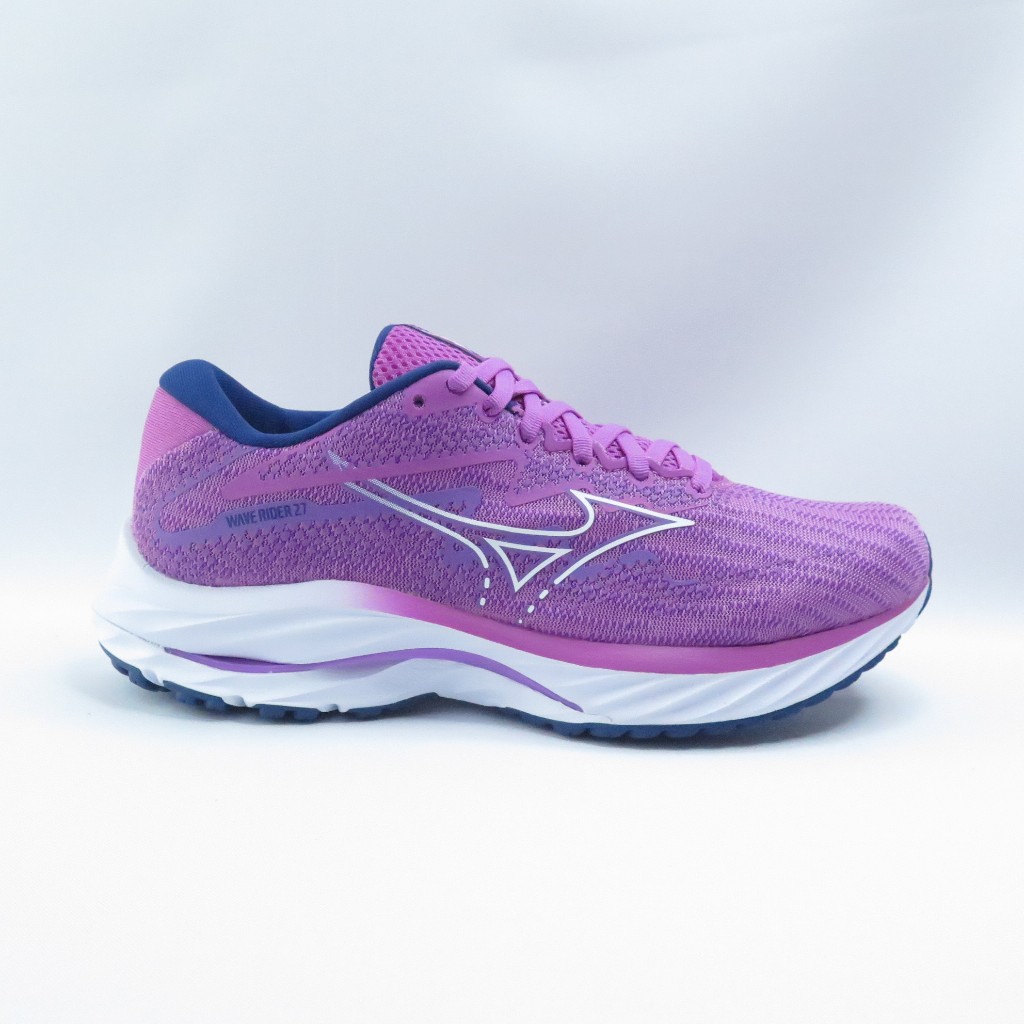 Mizuno J1GD230373 WAVE RIDER 27 女慢跑鞋 紫白【iSport愛運動】