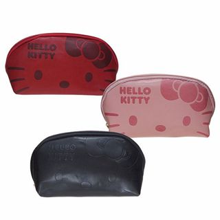 Hello Kitty 壓印弧形化妝包(1入) 款式可選【小三美日】DS019586