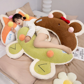 FAT CAT 日韓系精品☆可愛卡通彎彎動物抱枕狐狸單人枕沙發靠墊青蛙床頭靠枕棕熊飄窗腰靠居家裝飾可拆洗☆批價450元