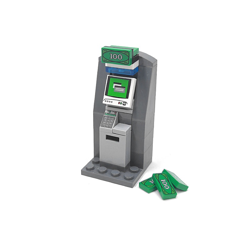 【台中老頑童玩具屋】MOC-261 袋裝積木人偶 城市街景配件 ATM提款機 MOC 電子圖紙