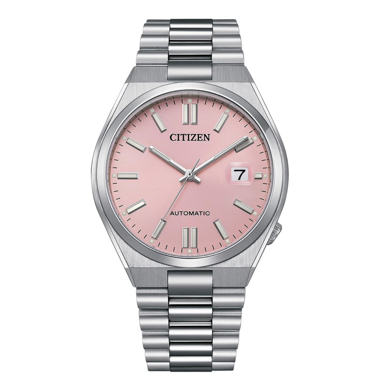 CITIZEN 星辰 X PANTONE Nowstalgia 亞洲限定 情人款夢幻粉 經典機械錶 NJ0158-89X