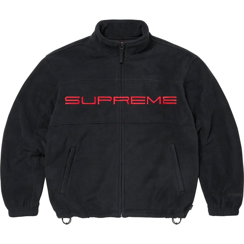 SUPREME x POLARTEC FW23 ZIP JACKET 羊毛 外套 (黑色) 化學原宿