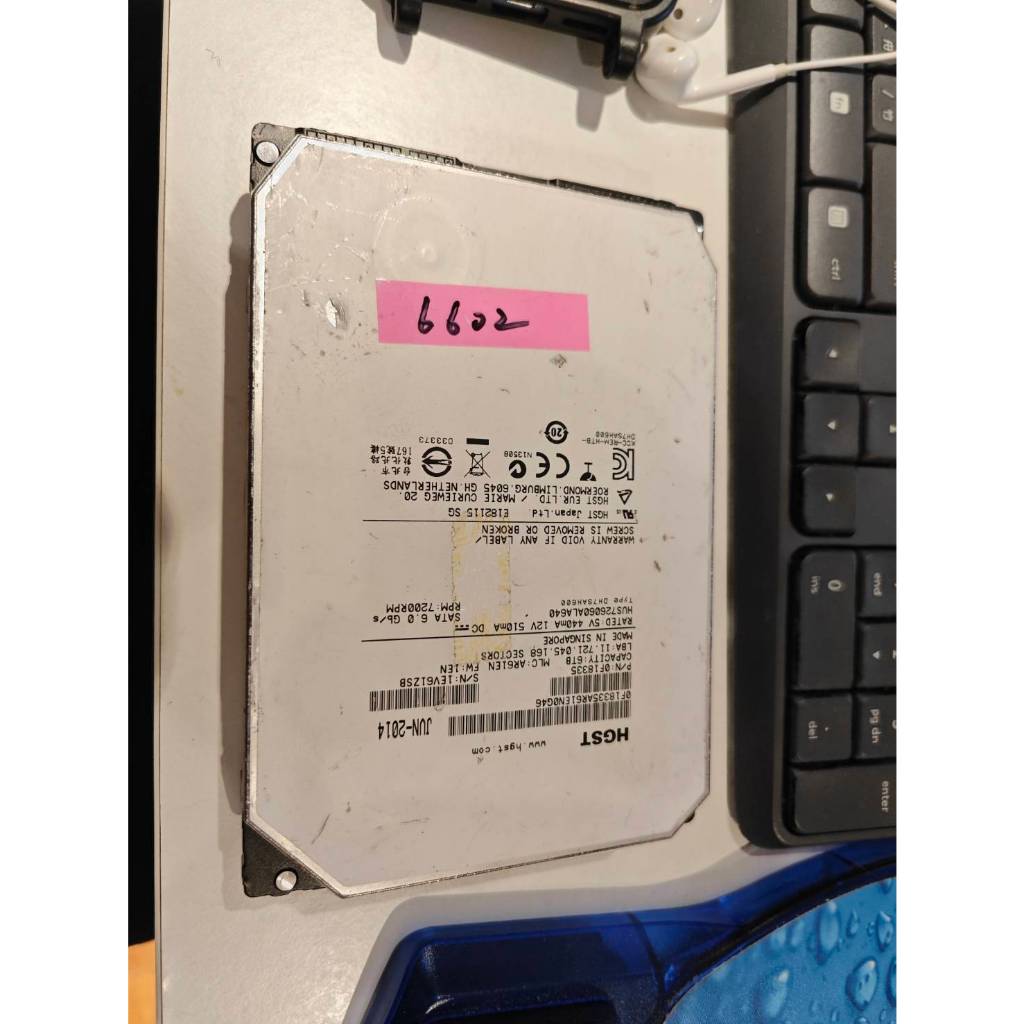 專業低時數 6TB企業級硬碟  HGST SATA 3.5吋硬碟 WD Toshiba Seagate HITACHI