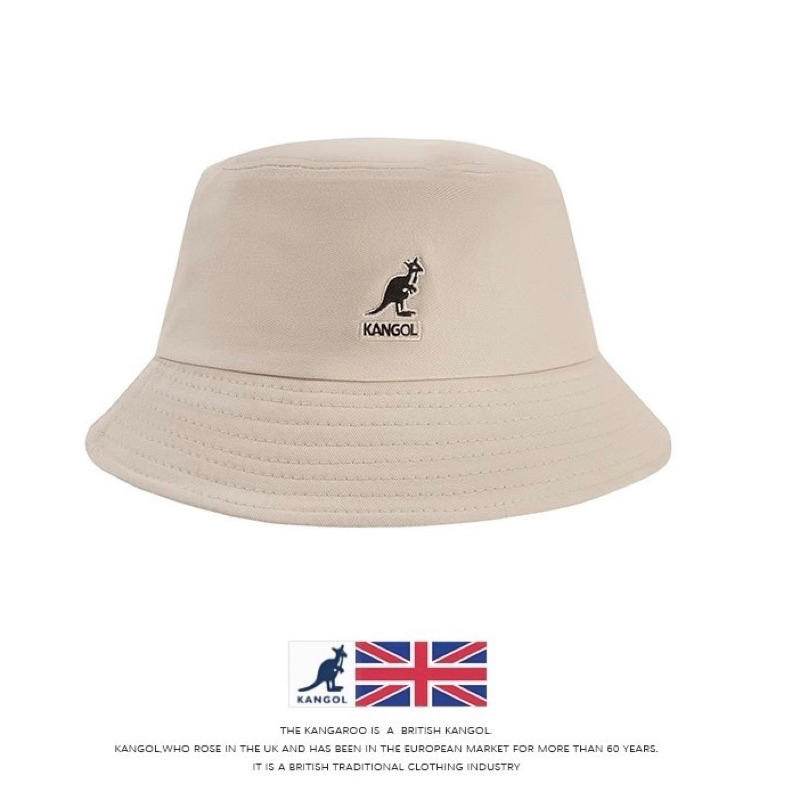 現貨 出清 KANGOL 袋鼠 正版 漁夫帽 經典款 奶茶色 杏色 袋鼠帽 太陽帽 防曬帽 帽子 平頂漁夫帽